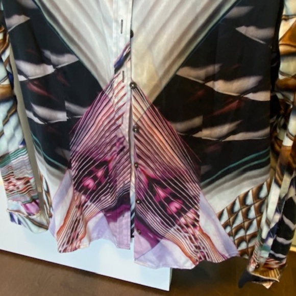 ETERNA Premium Ladies' blouse sz 38 EU sz US S 100% cotton multicolour retro - Picture 15 of 16